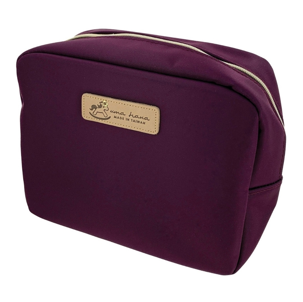 Waterproof Burgundy Cube Makeup Cosmetic Bag